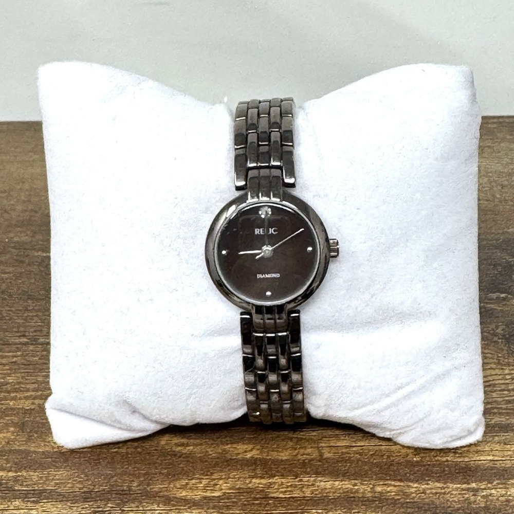 Relic Diamond Women's Watch New Battery All Stainless Steel Water Resistant